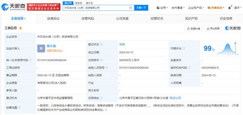 中國石油在北京成立投資公司 注冊資本58億元 家族公司注冊